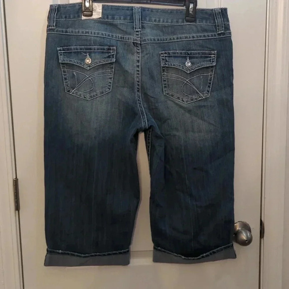 INC New Blue Denim Jean Skimmer Capri Cropped Pants - Picture 5 of 9